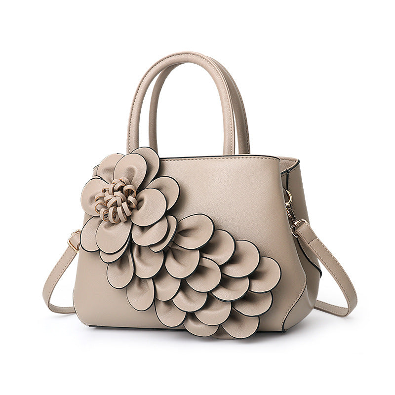 Fashion PU Leather Flower Portable Shoulder Bag