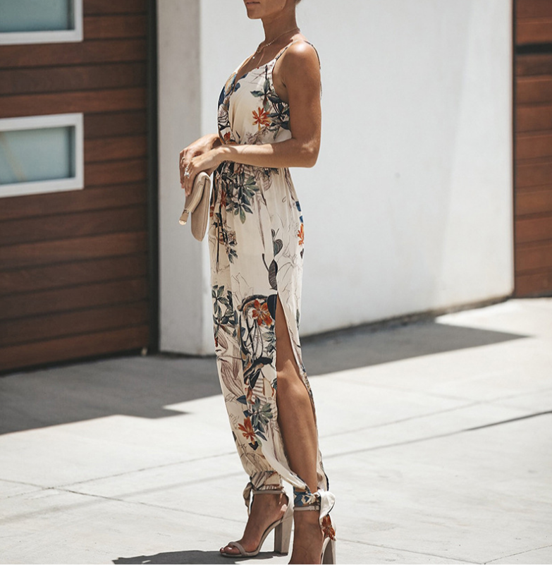 Fashion Backless Tether Jumpsuit