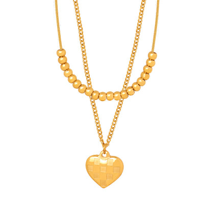 Fashion Versatile Double-Layer Titanium Steel Necklace