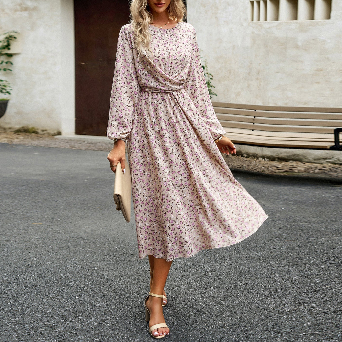 Fashion Temperament Round Neck Dress