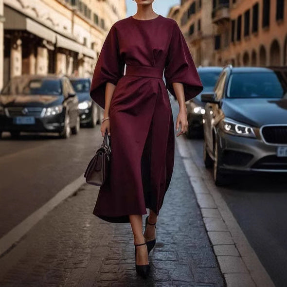 Fashion Waist-Tight High-End Elegant Dress