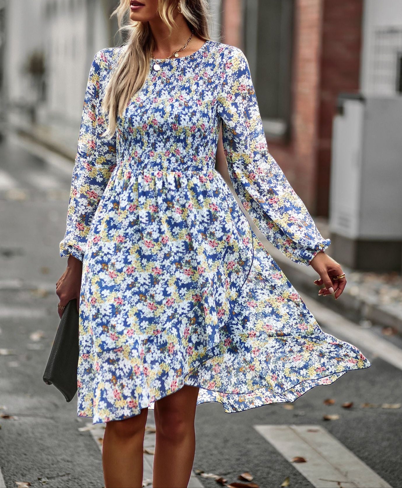 Fashion Round Neck Leisure Dress