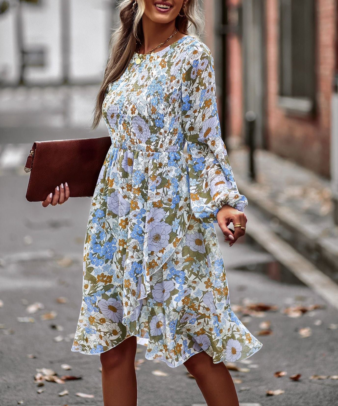 Fashion Round Neck Leisure Dress