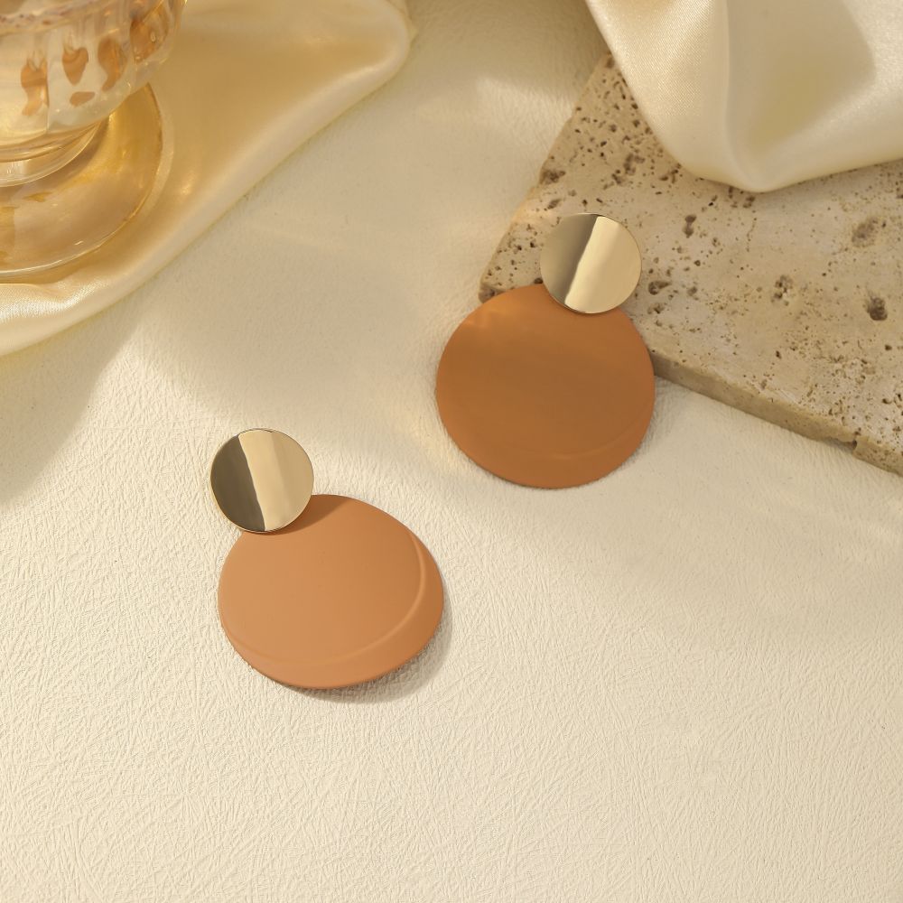 Fashion Versatile Geometric Round Earrings