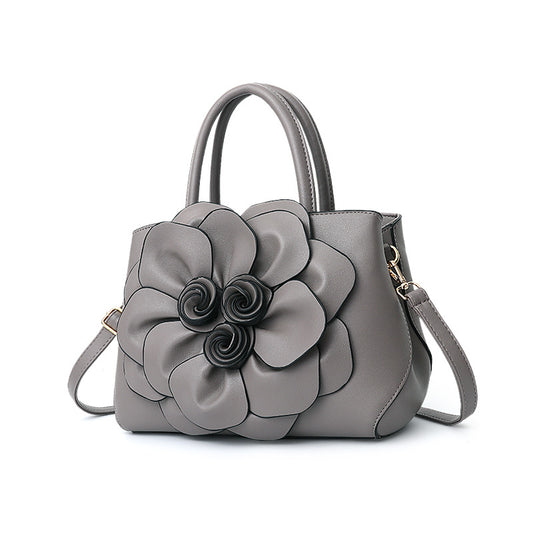 Fashion PU Leather Flower Portable Shoulder Bag