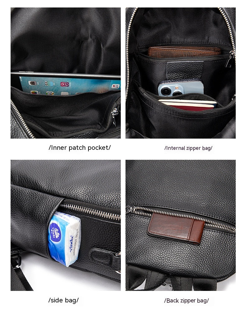 Fashion Leather One-Shoulder Backpack