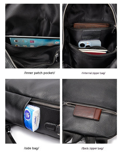 Fashion Leather One-Shoulder Backpack