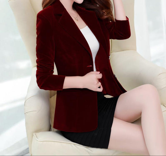 Fashion Velvet Suit Jacket