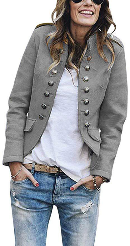 Fashion Button Blazer