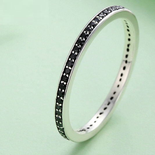 Fashion Black Zircon Ring