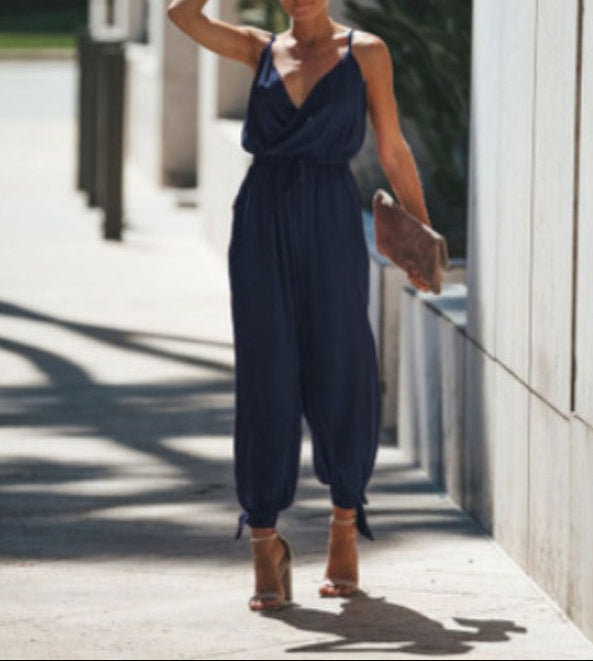 Fashion Backless Tether Jumpsuit