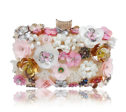 Fashion Sequined Flower Diamond Banquet Bag