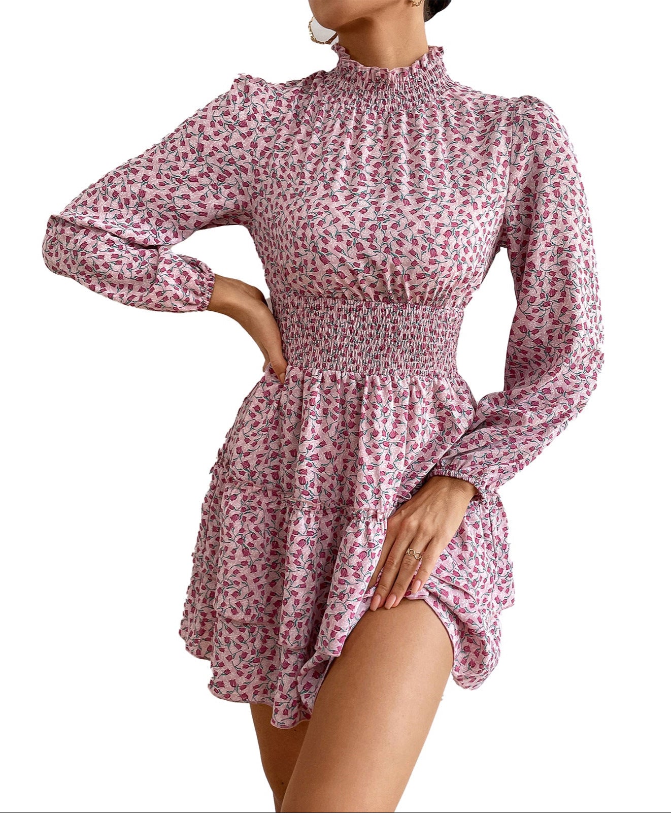 Fashion Temperament Leisure Floral Dress