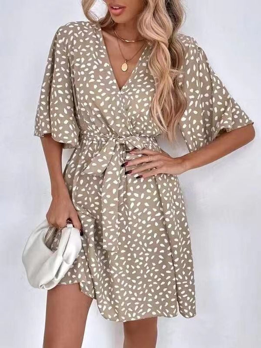 Fashion Lace-Up Waist Versatile Dress