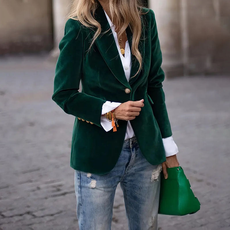 Fashion Velvet Elegant Slim Fit Blazer