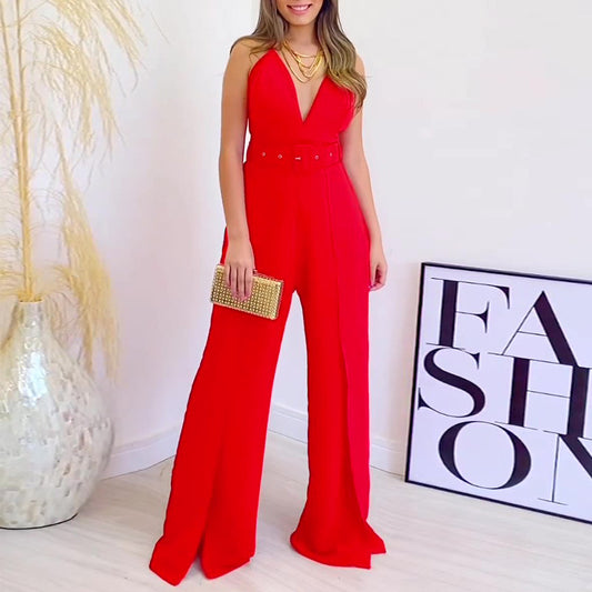 Fashion Brace High Waist Jumpsuit