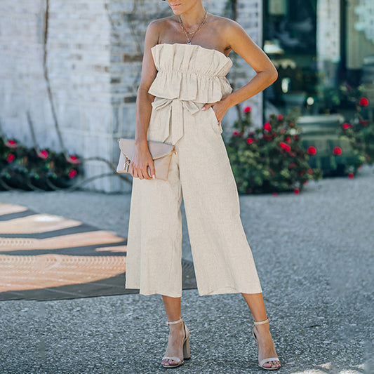 Fashion Pleated Ankle-Length Pants