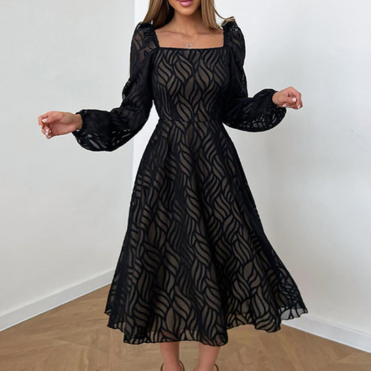 Fashion Hollow-Out Micro-Transparent Dress